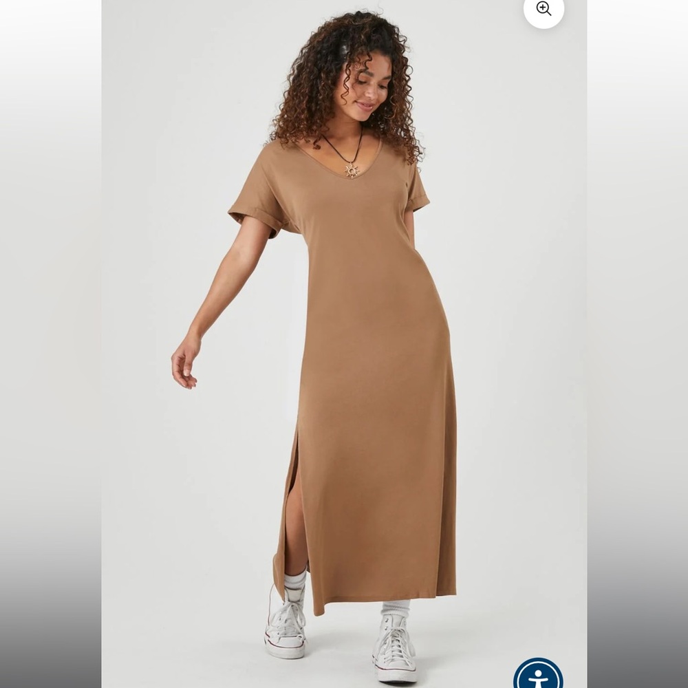 Elegant Tan Maxi Dress